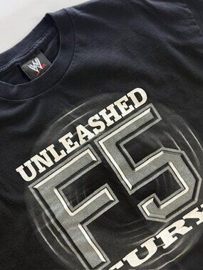 Vintage 2002 Brock Lesnar Unleashed F5 Fury T-Shirt Medium WWE